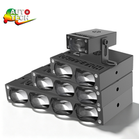 Luz LED para Parrilla, Lámpara Auxiliar de 1/2/3/4 Lentes, 12V 24V 6000K, Barra de Luz, Foco para Coche y Motocicleta, Luz de Trabajo con Ventilador Incorporado