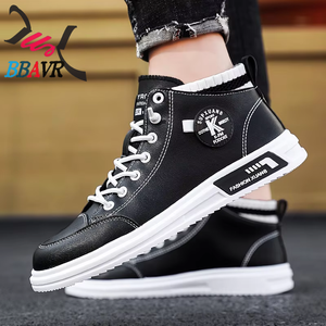 Zapatos Casuales Blancos para Hombre, Personalizados, de Caña Alta, Combinables con Todo, Transpirables, Deportivos, Negros, de PU, con Suela de Goma, Servicio OEM/ODM, de Primera Calidad - Product Image 6