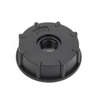 Réducteur de base de robinet IBC P20, 2 pouces S60x6 vers filetage femelle 20 mm, raccord de tuyauterie basse pression moulé par injection en PP HDPE