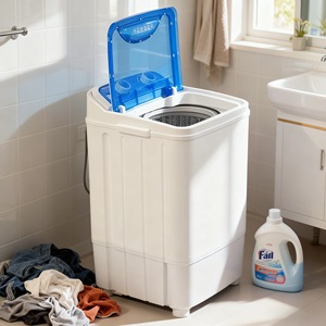 Mini Washing Machine 370x400x630mm Plastic Tub Semi Automatic <b>Washer</b> For Home Use - Product Image 2