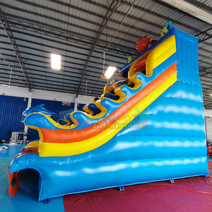 Toboggan gonflable kids outdoor giant party jumpers inflatable ocean dry <b>slide</b> for swimming water <b>pool</b> - Product Image 4