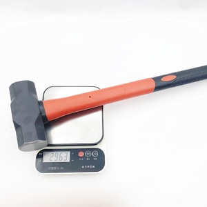Maillet octogonal professionnel en acier forgé <span class=keywords><strong>de</strong></span> 3 kg (6,6 lb), outil <span class=keywords><strong>de</strong></span> démolition robuste avec manche en fibre <span class=keywords><strong>de</strong></span> verre pour la construction - Product Image 4