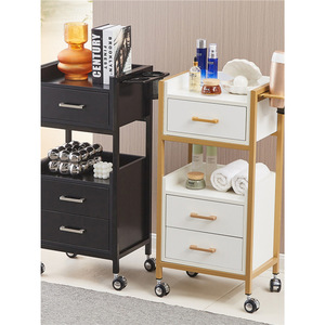 Barber Salon Stainless Steel Small Trolley Multi-Functional Tool Cabinet Storage <strong>Rack</strong> for Hair <strong>Beauty</strong> - Product Image 2