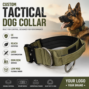 Collier tactique pour <span class=keywords><strong>chien</strong></span>, collier pour <span class=keywords><strong>chien</strong></span> en nylon de qualité supérieure, résistant, pour chiens de grande et moyenne taille - Product Image 1