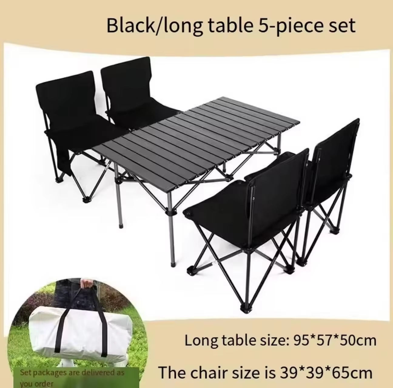 Table longue + 4 chaises