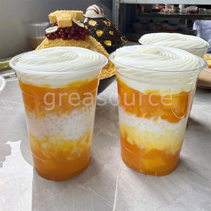 Receta de Mango y Pomelo Casera Simplificada, Crema Batida de Leche de Coco, Perlas de Sago, Cubitos de Hielo, Té Verde con Jazmín Artificial, Exhibición de Modelo - Product Image 4