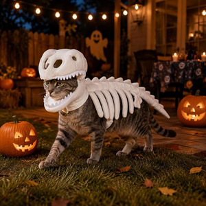 Nuovo Costume <span class=keywords><strong>per</strong></span> Animali Domestici 2026: Scheletro di Dinosauro Spaventoso di Halloween, Abbigliamento Luminoso al Buio <span class=keywords><strong>per</strong></span> Gatti, Divertente Costume Cosplay <span class=keywords><strong>per</strong></span> <span class=keywords><strong>Cani</strong></span> - Product Image 3
