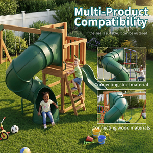 <span class=keywords><strong>Vente</strong></span> directe usine : Toboggan extérieur en plastique anti-UV pour aire de jeux pour enfants, modulable, pour parcs commerciaux et récréatifs - Product Image 4