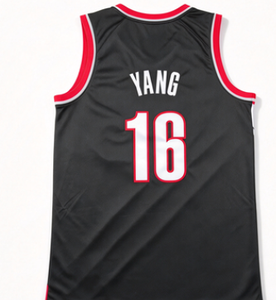 Camiseta de Baloncesto de los Portland Trail Blazers # 0 Lillard # 16 Yang # Colección de Uniformes Cosidos para Hombre 22 Drexler - Product Image 2