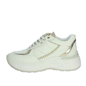 Sneakers Janet & Janet Donna J-060 Beige Oro, chaussures en toile tendance - Product Image 1