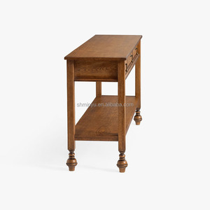 MYHOME <span class=keywords><strong>Table</strong></span> <span class=keywords><strong>console</strong></span> de luxe pour villa en bois de chêne massif français avec finition brune Design classique et moderne pour salon et salle à manger - Product Image 3