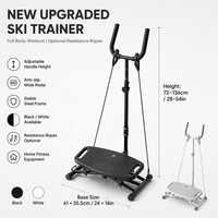 Appareil de fitness 2-en-1 Ab Twister et Ski Machine pour la maison, entraîneur de gainage avec support télescopique réglable et bandes de résistance pour l'équilibre