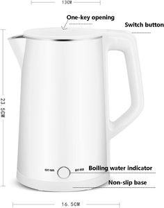 Stainless Steel Electric <b>Kettle</b> with <b>Temperature</b> <b>Control</b> and Automatic Shut-off 2.2L Portable for Household Hotel RV Use - Product Image 5