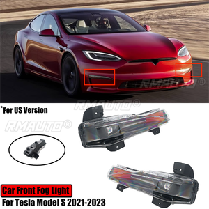 ไฟตัดหมอกหน้ารถยนต์รุ่น US สำหรับ Tesla Model S ปี 2021-2023 ชุดประกอบไฟ LED DRL สีเหลืองอำพัน อะไหล่ทดแทน ซ้ายและขวา ปี 2022 - Product Image 1