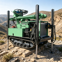 Foreuse pneumatique diesel sur chenilles MKDQZ-160 à vitesse de forage rapide pour puits d'eau, avec moteur de pompe, pour pâturages