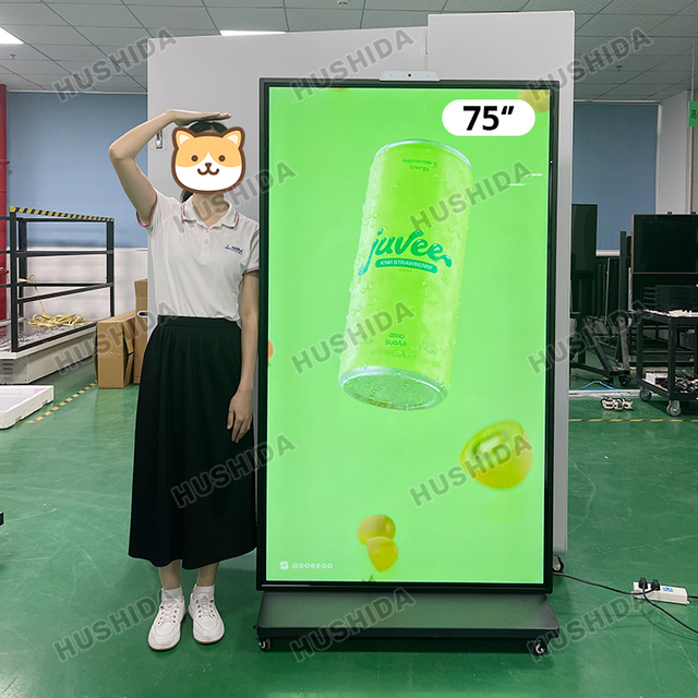 100" 85" 75" 4k Monitors Totem Led/LCD Display Smart Board Kiosk Stands Advertising Screen Digital Signage and Displays for Mall