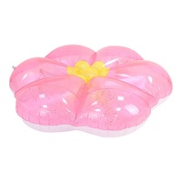 Flotteur de piscine de fleur de paillettes gonflables, salon flottant d'été en PVC pour adultes