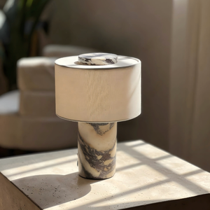 Lampe de table portable rechargeable à LED à intensité variable pour hôtel et restaurant, lampe de chevet tactile de luxe en marbre naturel sans fil - Product Image 2