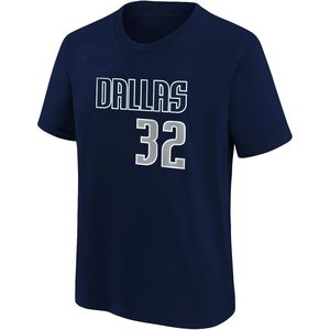 Dallas Mavericks Flagg 32 Navy Youth Performance Jersey T-Shirt pour garçons, vêtements de basket-ball à col rond qui évacuent l'humidité - Product Image 2