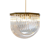 Lustre linéaire LED moderne personnalisé, design artistique unique, grand modèle doré pour plafond haut, escalier, hall d'hôtel, hall d'entrée, lustre de luxe