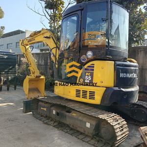 Mini-excavatrice Komatsu de 5 tonnes, faible nombre d'heures de travail, travaux de construction, PC55MR, mini-excavatrice sur chenilles d'occasion - Product Image 3