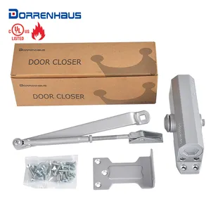 DORRENHAUS D503 รายการ UL หมวดหมู่ไฟอลูมิเนียมเหนือศีรษะประหยัดประตูก hydraulic ใกล้ชิดสําหรับประตูโลหะ / ไม้