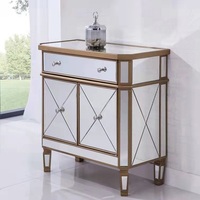2025 vente chaude Antique miroir Bar Cabinet or buffet en acier inoxydable pour la maison hôtel Restaurant