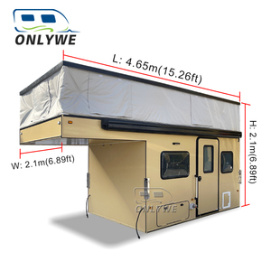 Onlywe 16ft gấp nhỏ util Trailer offroad Pick up Slide Trọng lượng nhẹ pop-up xe tải Camper cứng bên trượt trên cắm trại với nhà vệ sinh - Product Image 2