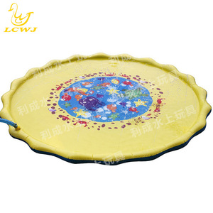 Tapis d'arrosage gonflable Lcwj pour enfants, jeu d'extérieur pour jardin, tapis rond en PVC avec arroseur, jouet amusant - Product Image 4