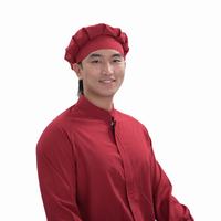 Gorro de Chef de Poliéster Borgoña Elástico en 4 Direcciones, 120 g/m², Gorro de Uniforme de Cocina Personalizado, Gorros para la Industria Alimentaria y Cuartos Limpios OEM