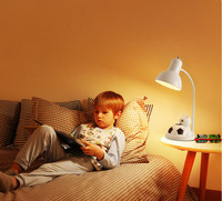 Lampe de table LED moderne en fer E27, design mignon de panda animal de compagnie, protection oculaire pour enfants, lampe de chevet