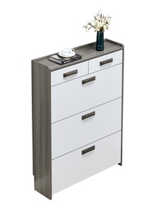 17cm Simple Moderne Flip-Bucket Style Étagère À Chaussures Entrée De La Maison Multi-Fonctionnel Stockage Meubles Étroits - Product Image 5