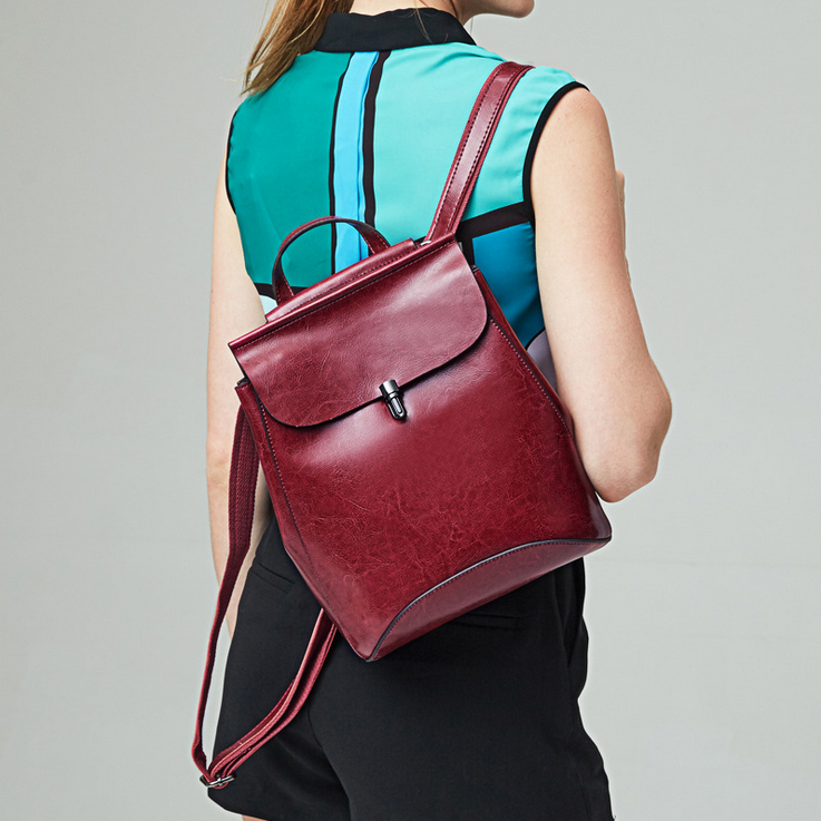 金达林真皮背包大容量女士包节日休闲风格包bolsos de mujer en cuero