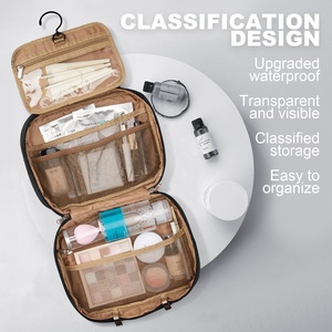 Large Capacity Portable Bathroom Hanging Washbag with Zipper Closure Waterproof Cosmetic Makeup Storage Travel Toiletry Bag Hook - Product Image 6