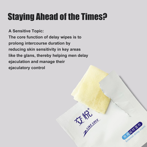 Paquete al por Mayor de 6 Toallitas Retardantes Masculinas en Caja Individual, Marca OEM, para Mejora Sexual - Product Image 2
