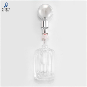 Elegante Botella de Perfume de Vidrio Redonda a Rayas de 30ml/100ml, con Cabeza Dosificadora y Tapa, Apta para Cosméticos y Perfumes - Product Image 5