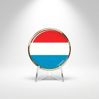 GREPAS GIFTS Épinglette drapeau du Luxembourg ronde de 1 pouce, épinglette patriotique pour chapeau