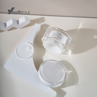Pot cylindrique vide en plastique acrylique NC STOCK RTS avec couvercle à clipser, pour crème pour les yeux, crème pour le visage, cosmétiques, emballage personnalisable à double paroi YT