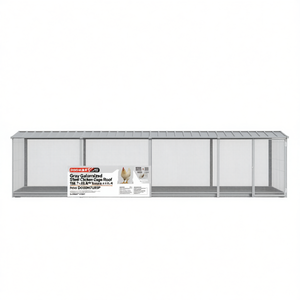 Cage à poules en acier galvanisé gris DOOR 158.7x38.6x35.4 avec toit pour animaux de compagnie Modèle D0100H7U85P - Product Image 1