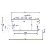 Boîtier en aluminium anodisé d'usinage CNC Boîtier d'instrument électronique Boîte de jonction Boîtier PCB