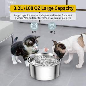 3.2L populaire Intelligent Sensor chien <span class=keywords><strong>chat</strong></span> eau potable <span class=keywords><strong>fontaine</strong></span> en acier inoxydable automatique pour animaux de compagnie avec filtre - Product Image 3