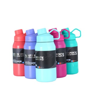 2023 nouvelle mode 650ml 1000ml voyage Sport flacon à vide grande capacité Double paroi en acier inoxydable bouteille d'eau isolée <span class=keywords><strong>1L</strong></span> - Product Image 3