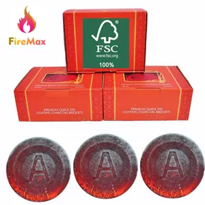 FireMax-incienso de ceniza sin carbón, Cachimba de carbón ligero instantáneo, redondo, sólido, Shisha