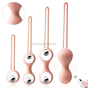 4 in1 Silicone Vagina Exercises Remote Control Egg Vibrator Ben Wa Ball Vibrator Sex Toys for Woman Kegel Balls