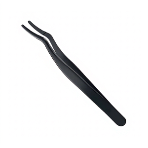 Pince à épiler Ijrak en acier inoxydable de précision chirurgicale à pointe lisse de 10 mm pour extensions de cils et application de maquillage - Product Image 1