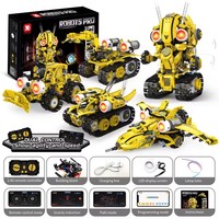 STEM Educativo USB Robot Ladrillos Juegos de bloques de construcción 5 en 1 Ciudad Técnica Control remoto Robot Aplicación Programación Control remoto
