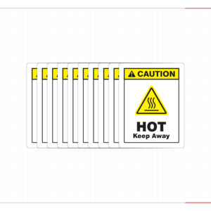 Autocollant d'avertissement de danger de brûlure par surface chaude pour machines industrielles – Vente en gros pour distributeurs et détaillants - Product Image 3