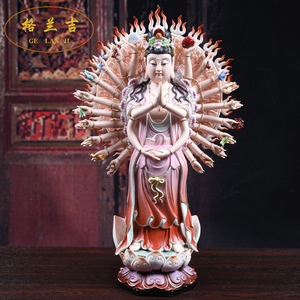 Statue de <span class=keywords><strong>bouddha</strong></span> en céramique à mille mains Guanyin statue de <span class=keywords><strong>bouddha</strong></span> destin de <span class=keywords><strong>bouddha</strong></span> mille yeux Bodhisattva ornements - Product Image 5