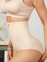 Culotte gainante taille haute avec fermeture éclair et crochets, rehausseur de fesses, gaine amincissante et sculptante pour femme, grandes tailles S-XXL