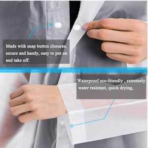 Custom Logo and Size Waterproof Reusable EVA Rain Ponchos for Adults Lightweight Rain Jackets <strong>Raincoats</strong> for Men Women Rainwear - Product Image 4
